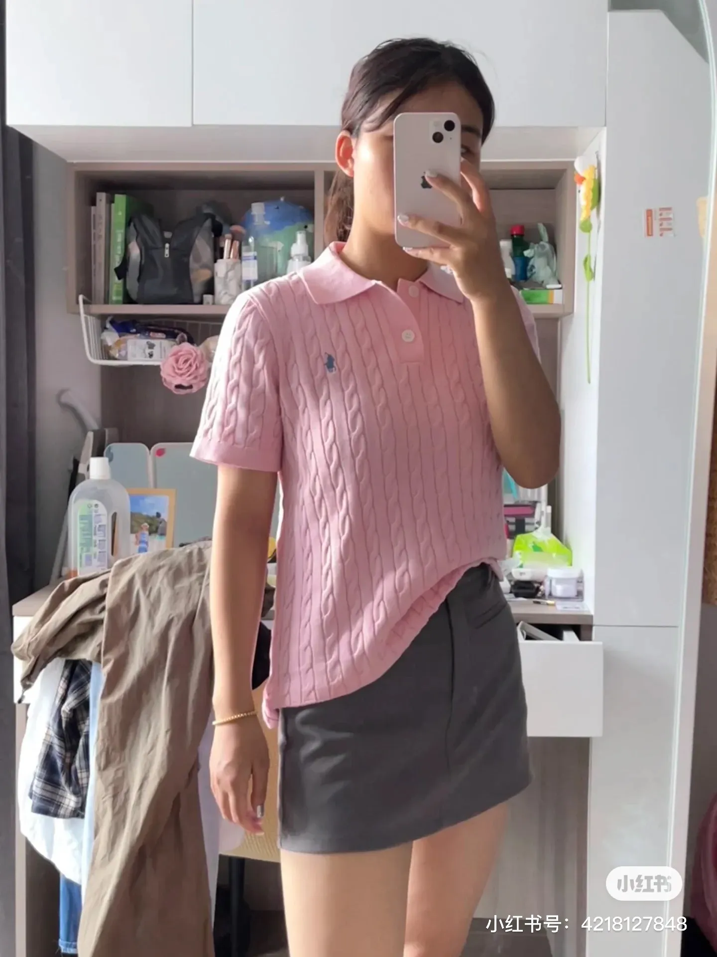 🅿️158 L18 #Ralph Lauren•Polo collar embroidered short-sleeved bottoming knitted sweater ✅✅✅Ready stock Focus on quality Feel free to compare Size: S M L
